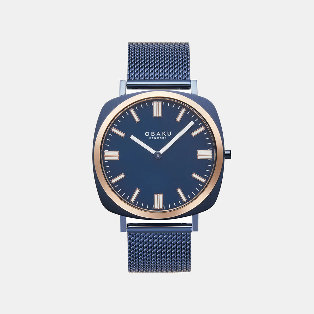 Obaku Round Blue Analog watch