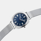 Punkter Lille Women Quartz Blue Dial Analog Mesh Watch V296LXCLMC