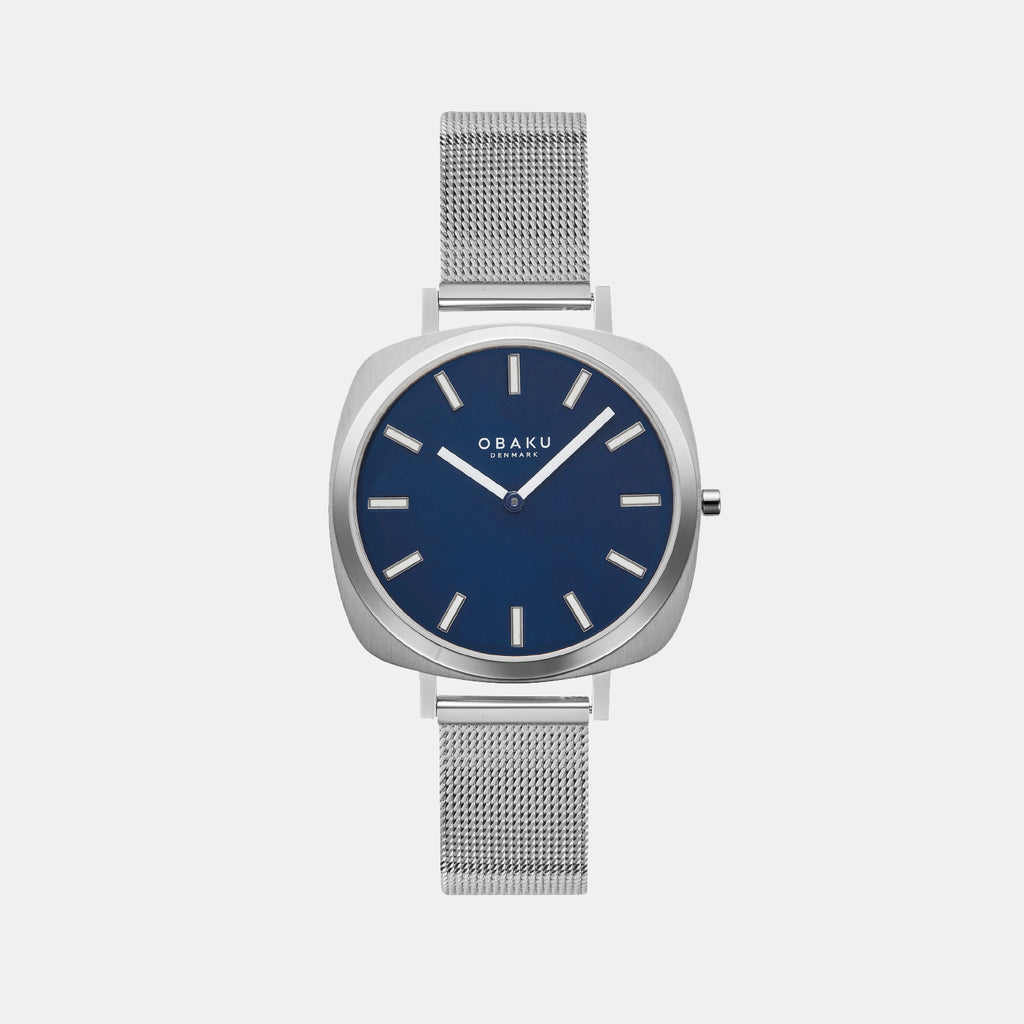 Punkter Lille Women Quartz Blue Dial Analog Mesh Watch V296LXCLMC