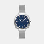 Punkter Lille Women Quartz Blue Dial Analog Mesh Watch V296LXCLMC