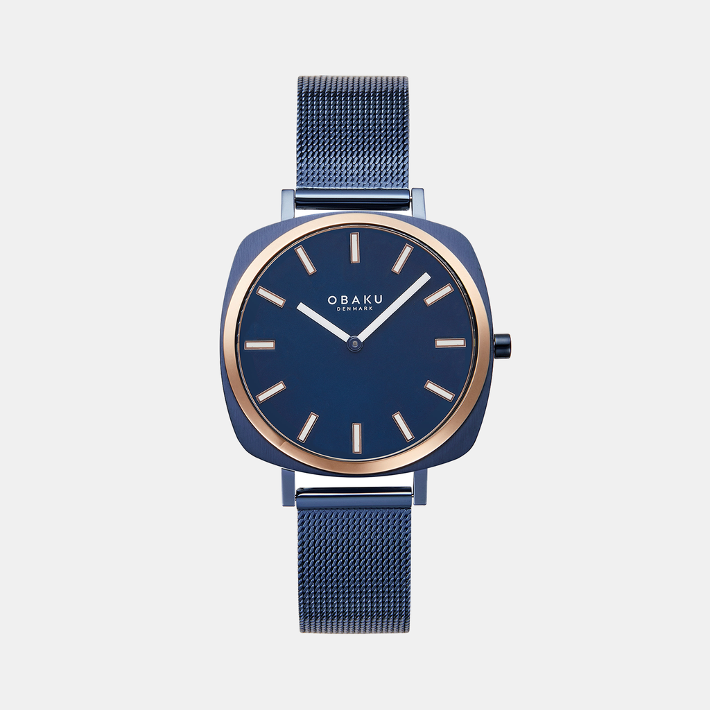 Obaku Round Blue Analog watch