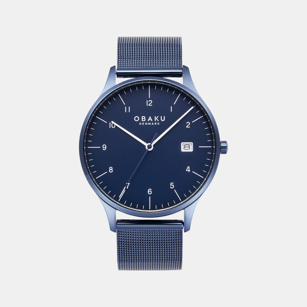 Chia Marine Men Quartz Blue Dial Analog Stainless Steel Watch V298GDLLML