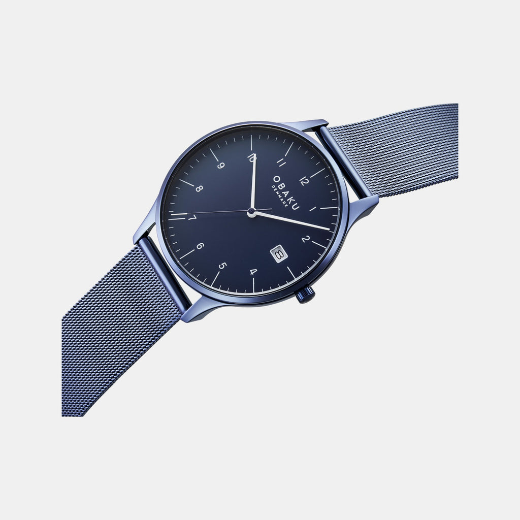 Chia Marine Men Quartz Blue Dial Analog Stainless Steel Watch V298GDLLML