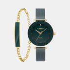 Lilje Chartreuse Women Quartz Green Dial Analog Stainless Steel Watch V299LXGEME-EJBGE