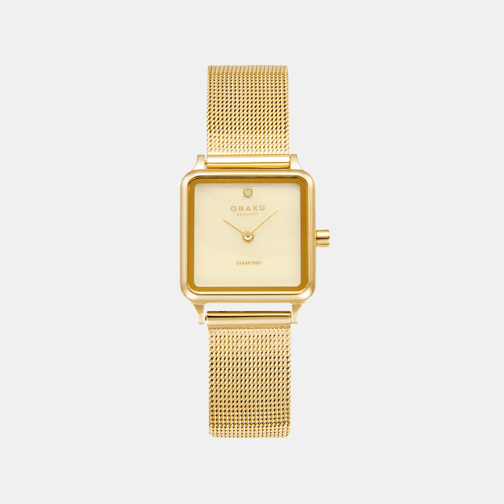 Adamas Women Quartz Rose Gold Dial Analog Stainless Steel Watch V301LXGGMG