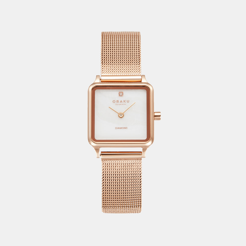 Adamas Women Quartz White Dial Analog Stainless Steel Watch V301LXVWMV