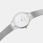 Pergament Women Quartz White Dial Analog Stainless Steel Watch V302LXCWMC