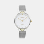 Pergament Women Quartz White Dial Analog Stainless Steel Watch V302LXCWMC