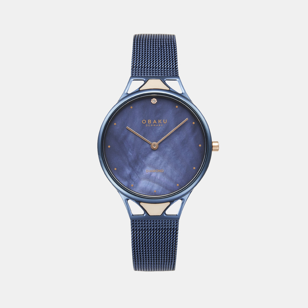 Pergament Women Quartz Blue Dial Analog Stainless Steel Watch V302LXLLML