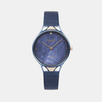 Pergament Women Quartz Blue Dial Analog Stainless Steel Watch V302LXLLML