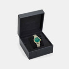 Women Quartz Green Dial Analog Stainless Steel Watch VE0A00325