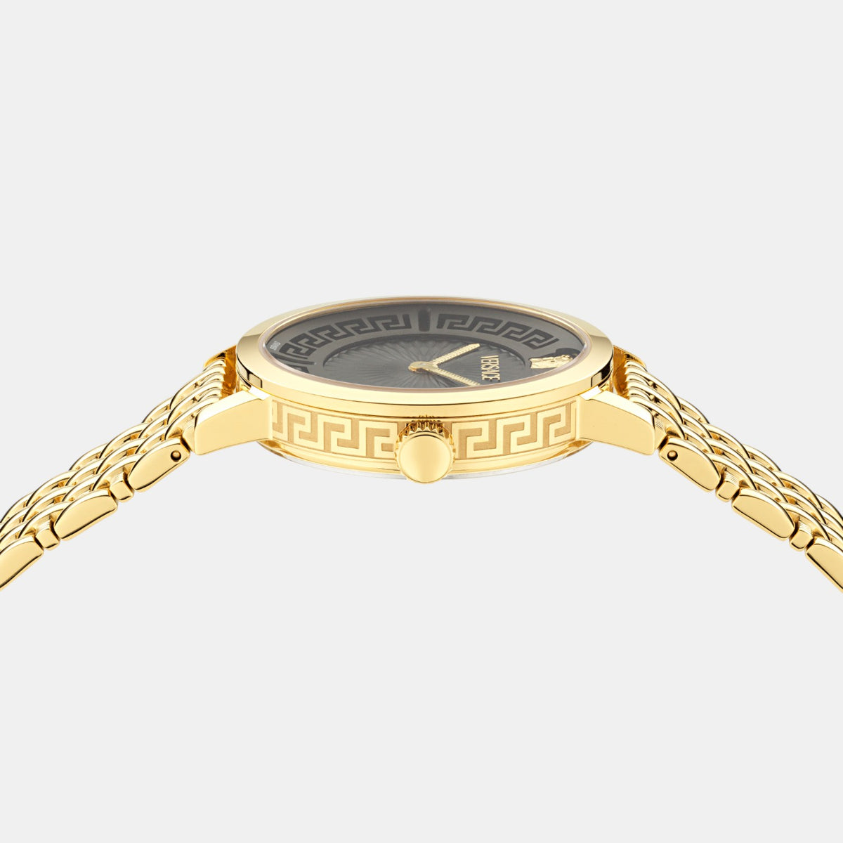 Greca Flourish Women Quartz Black Dial Analog Stainless Steel Watch VE0A00525