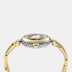 Medusa Jewel Women Quartz Green Dial Analog Stainless Steel Watch VE0B00325