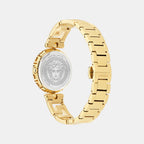 Medusa Jewel Women Quartz Black Dial Analog Stainless Steel Watch VE0B00525