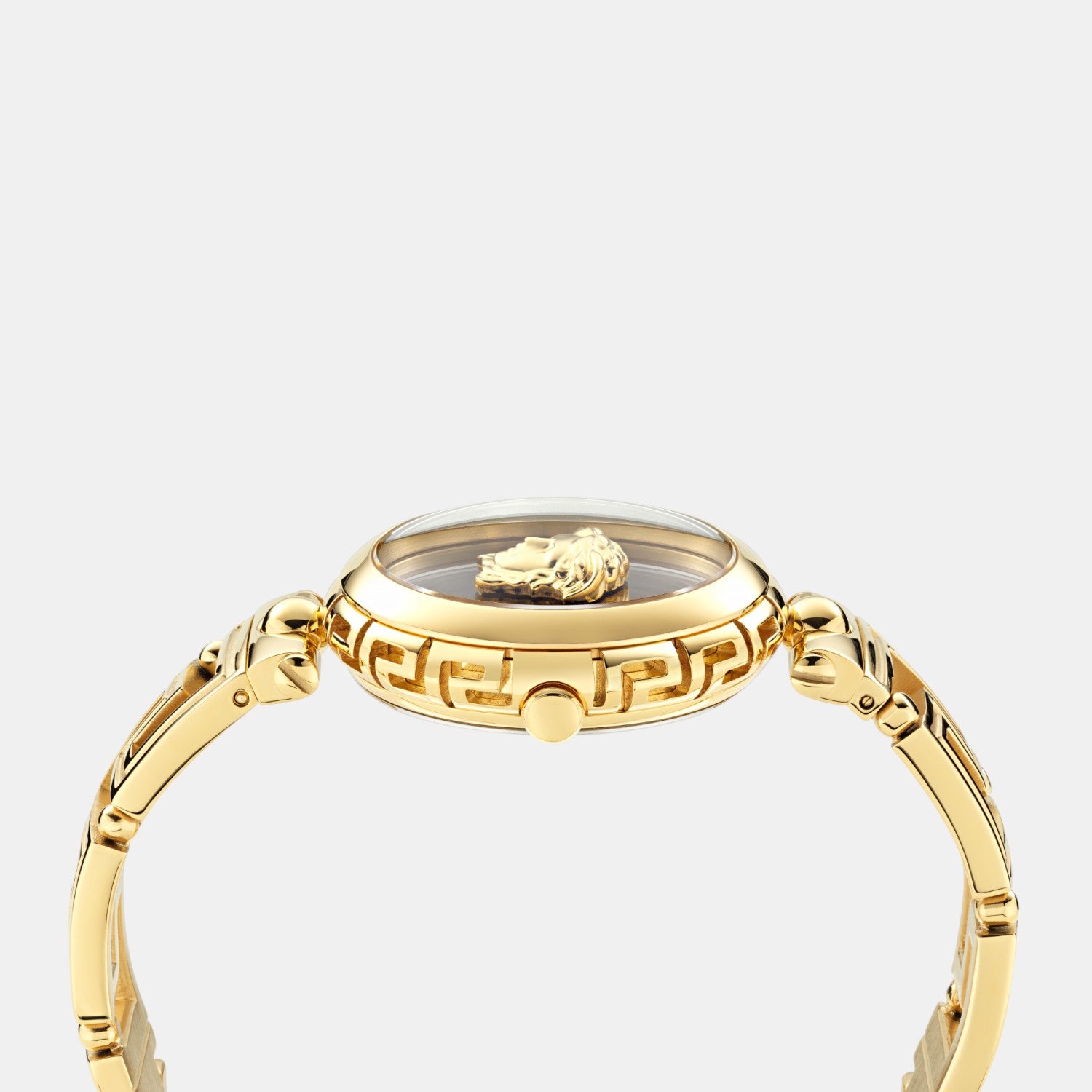 Medusa Jewel Women Quartz Black Dial Analog Stainless Steel Watch VE0B00525