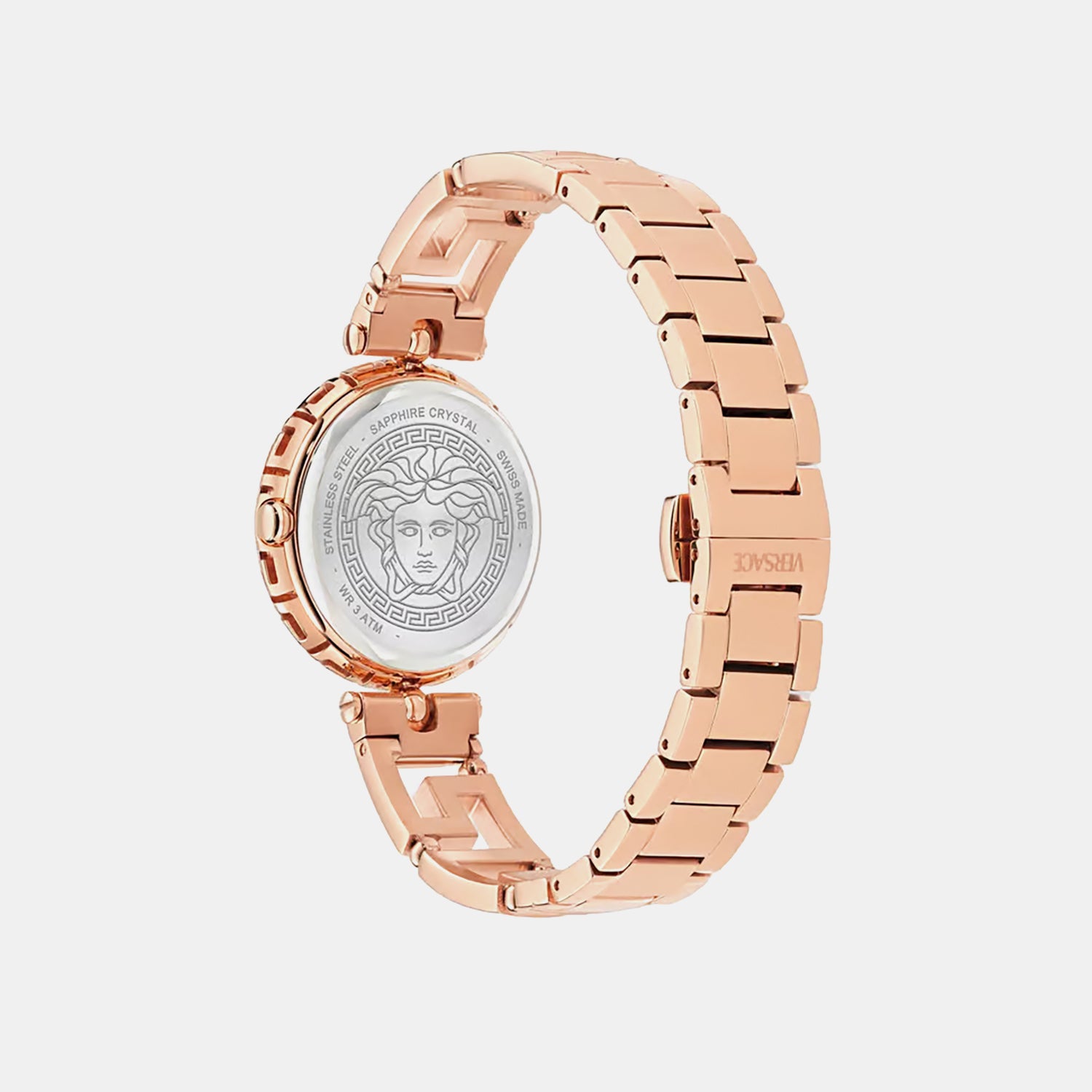 Medusa Jewel Women Quartz White Dial Analog Stainless Steel Watch VE0B00625