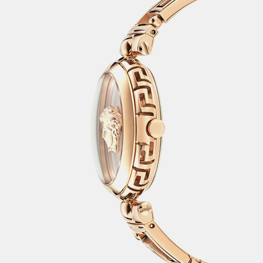 Medusa Jewel Women Quartz White Dial Analog Stainless Steel Watch VE0B00625