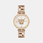 Medusa Jewel Women Quartz White Dial Analog Stainless Steel Watch VE0B00625