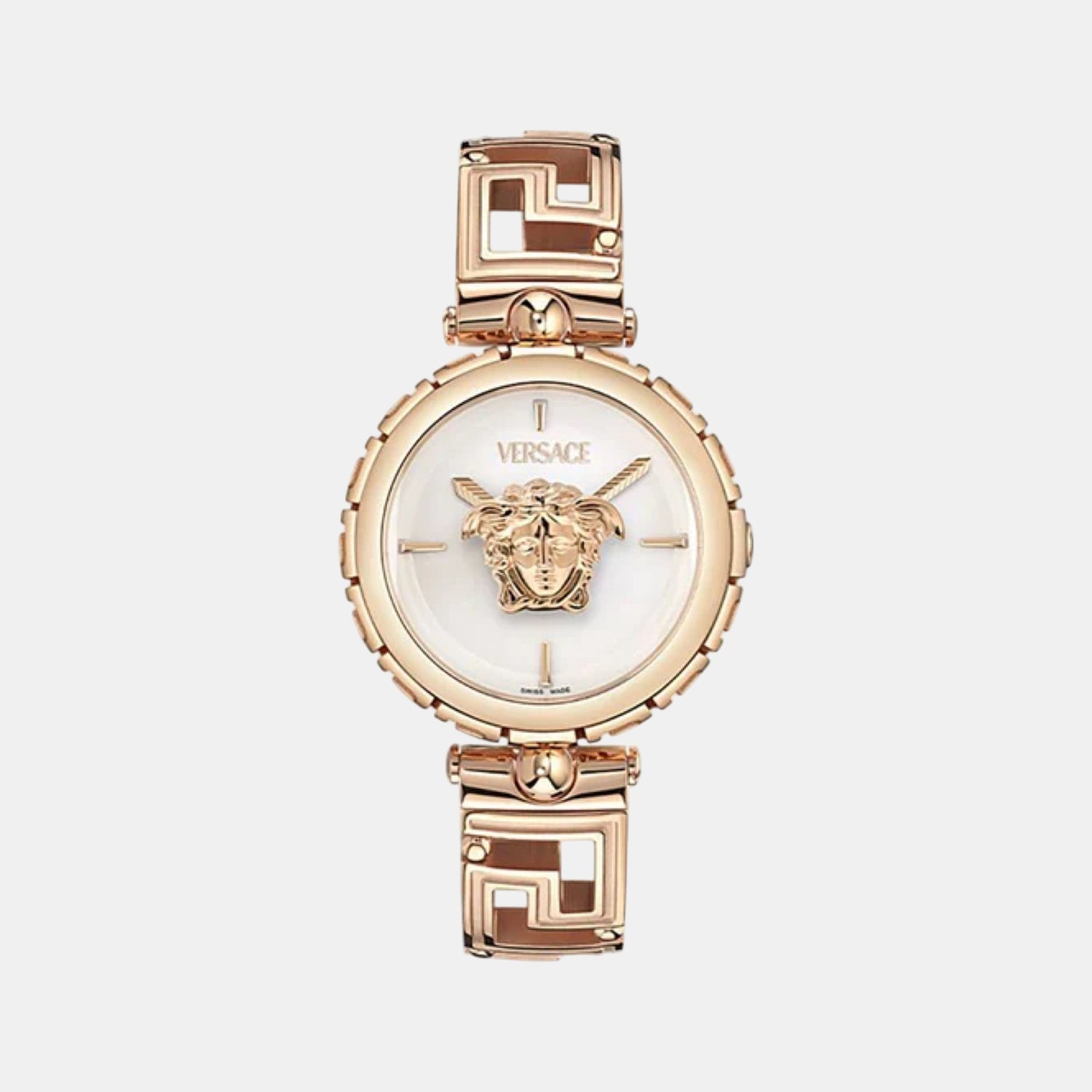 Medusa Jewel Women Quartz White Dial Analog Stainless Steel Watch VE0B00625