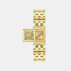 Women Quartz Yellow Dial Analog Stainless Steel Watch VE0C00225