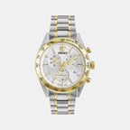 V-Code Unisex Quartz White Dial Chronograph Stainless Steel Watch VE0CA0224