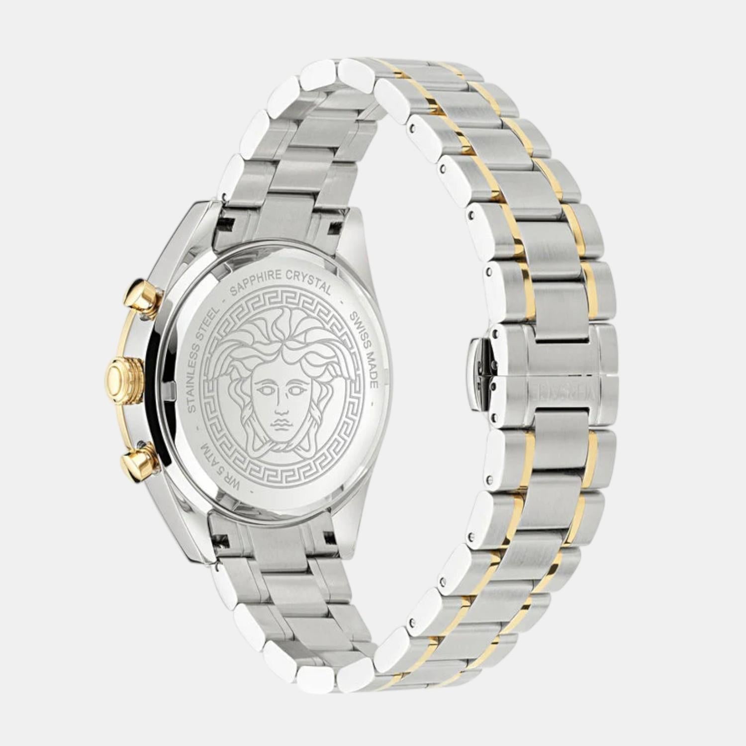 V-Code Unisex Quartz Green Dial Chronograph Stainless Steel Watch VE0CA0324