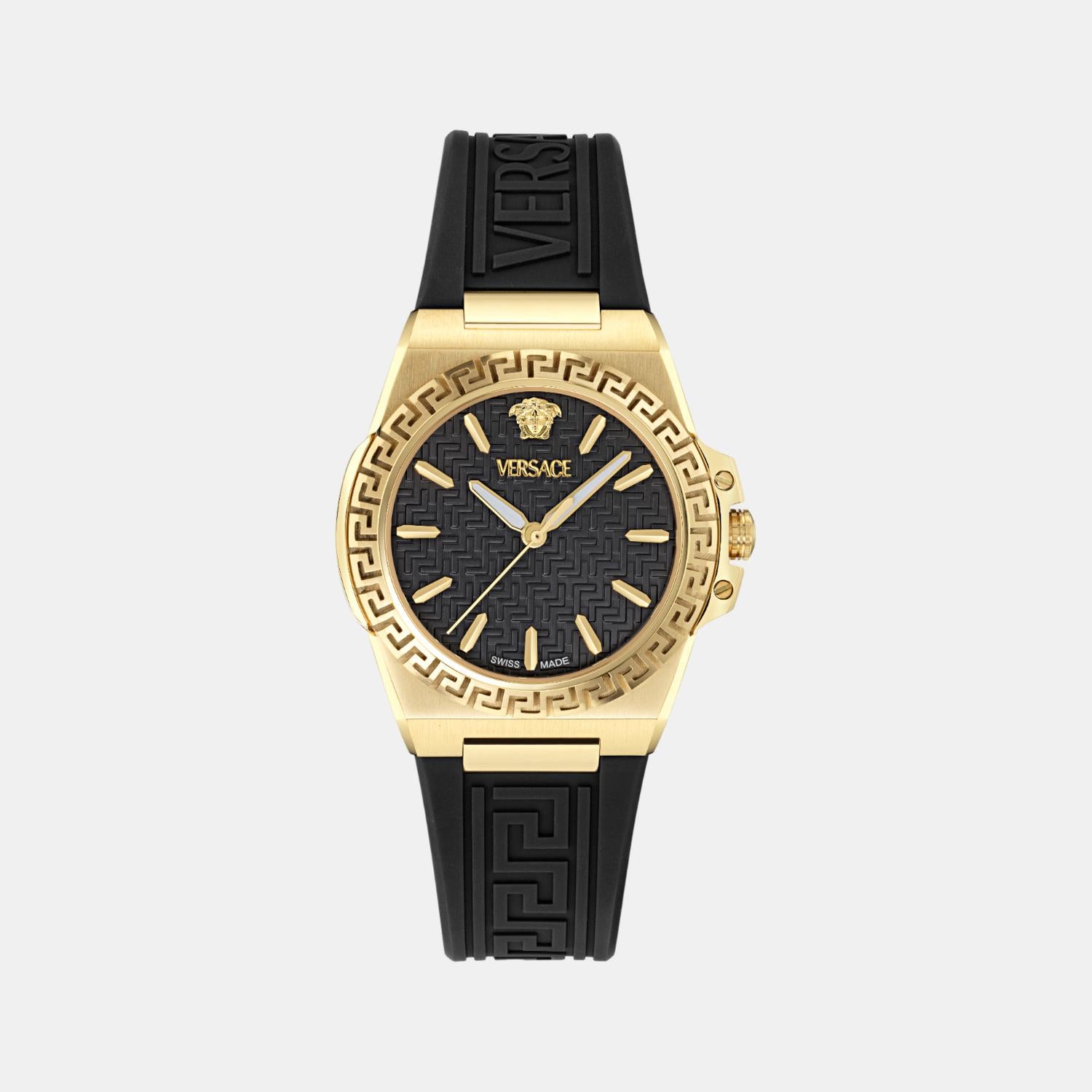 Greca Reaction Women Quartz Black Dial Analog Recycled PU Watch VE0D00225