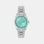 Women Quartz Light Blue Dial Analog Stainless Steel Watch VE0E00225