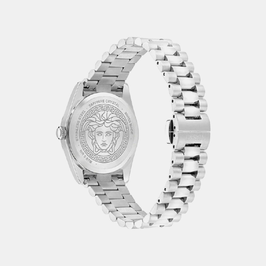 Women Quartz Light Blue Dial Analog Stainless Steel Watch VE0E00225