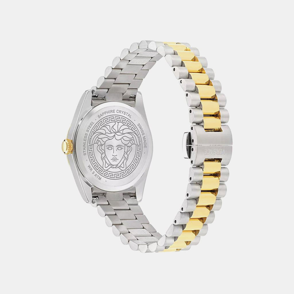 Women Quartz Green Dial Analog Stainless Steel Watch VE0E00425