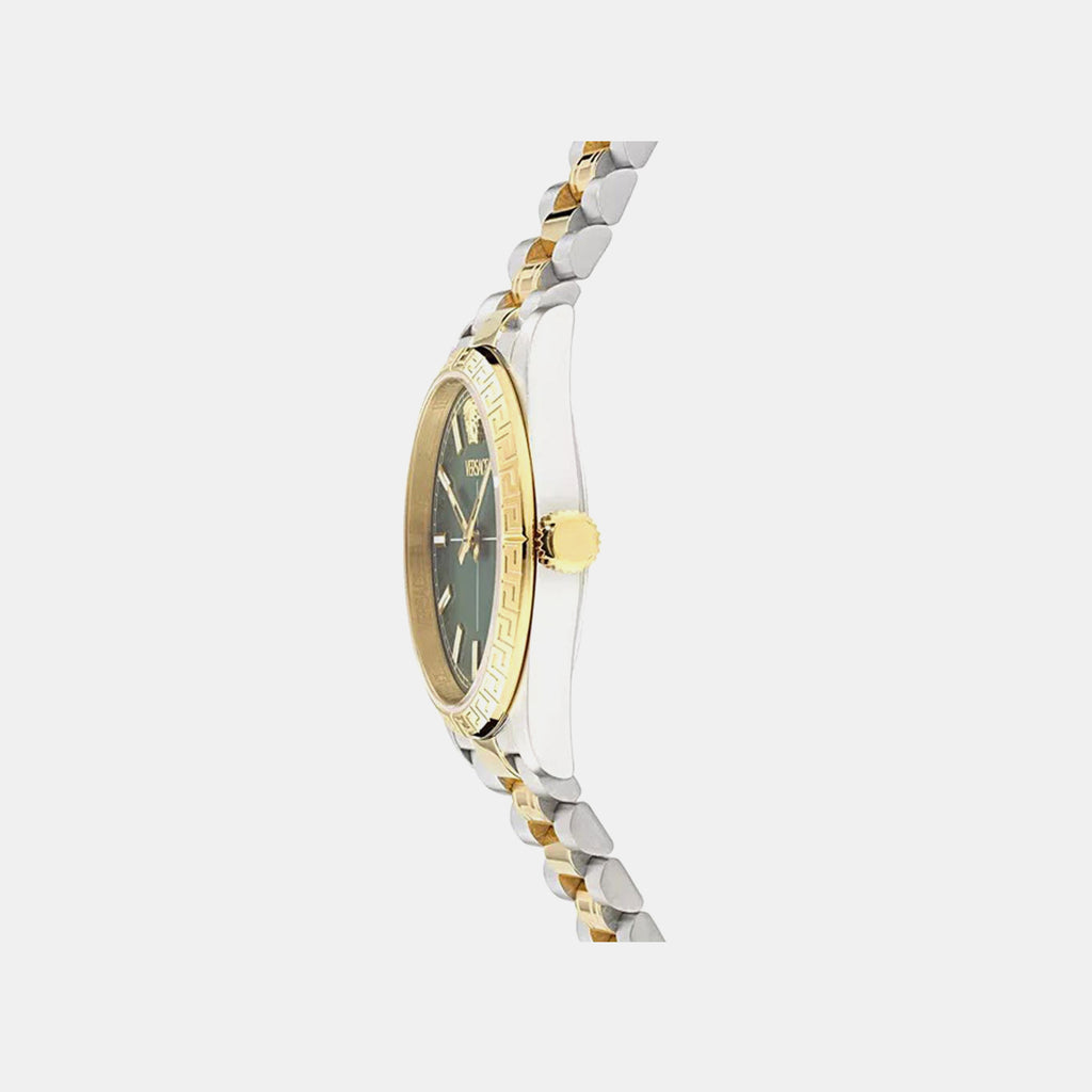 Women Quartz Green Dial Analog Stainless Steel Watch VE0E00425