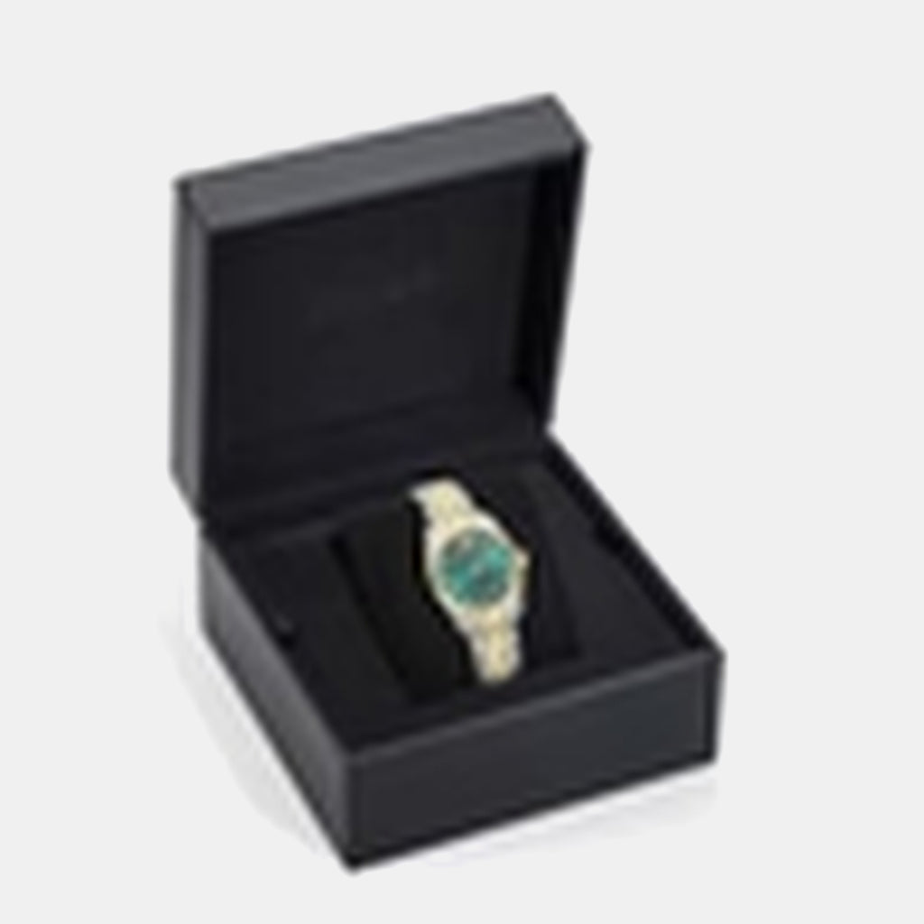 Women Quartz Green Dial Analog Stainless Steel Watch VE0E00425