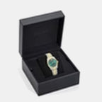 Women Quartz Green Dial Analog Stainless Steel Watch VE0E00425