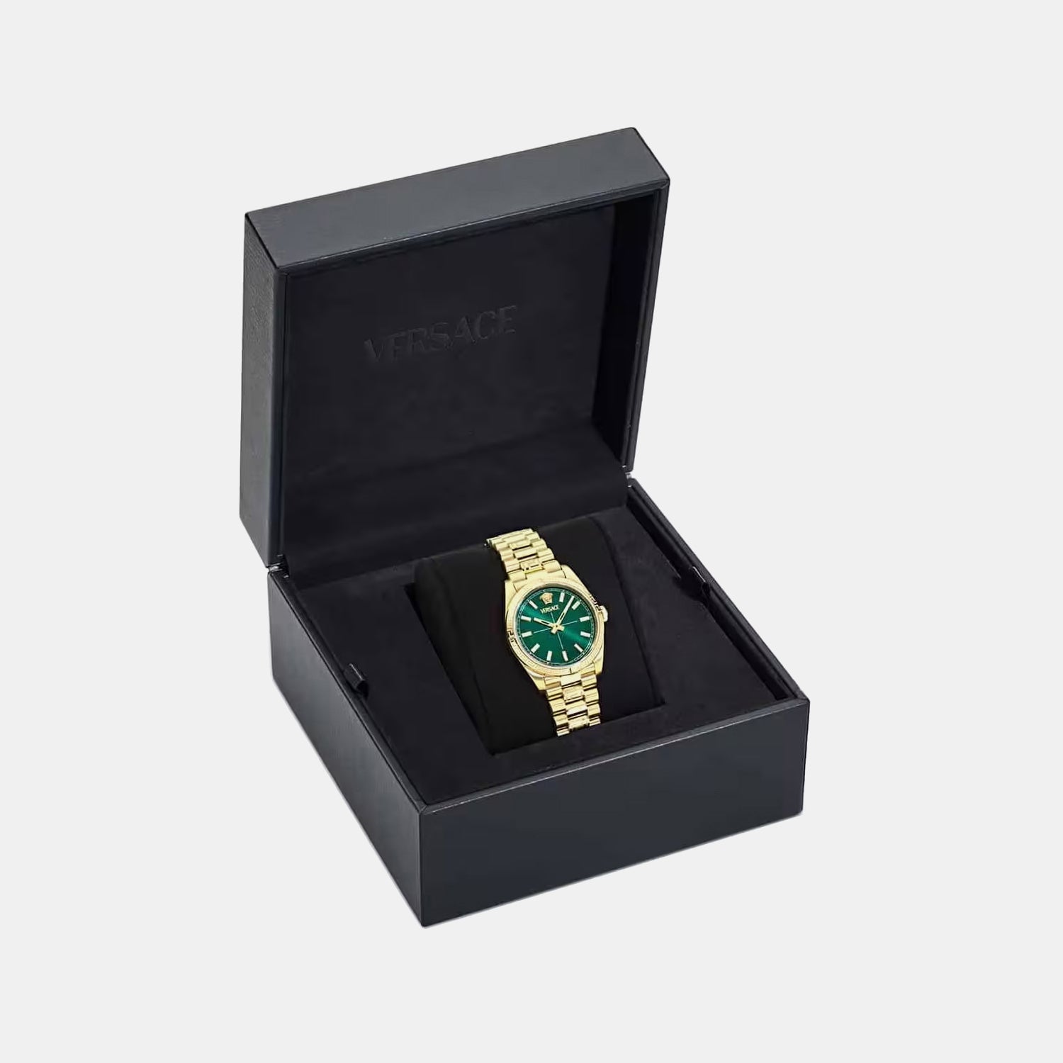 Women Quartz Green Dial Analog Stainless Steel Watch VE0E01025