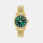 Women Quartz Green Dial Analog Stainless Steel Watch VE0E01025
