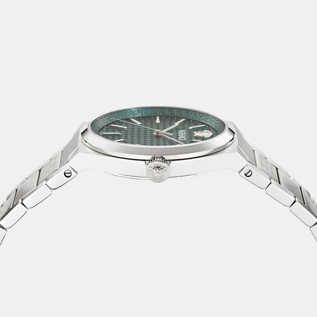 V-Auria Men Quartz Green Dial Analog Stainless Steel Watch VE0F00125