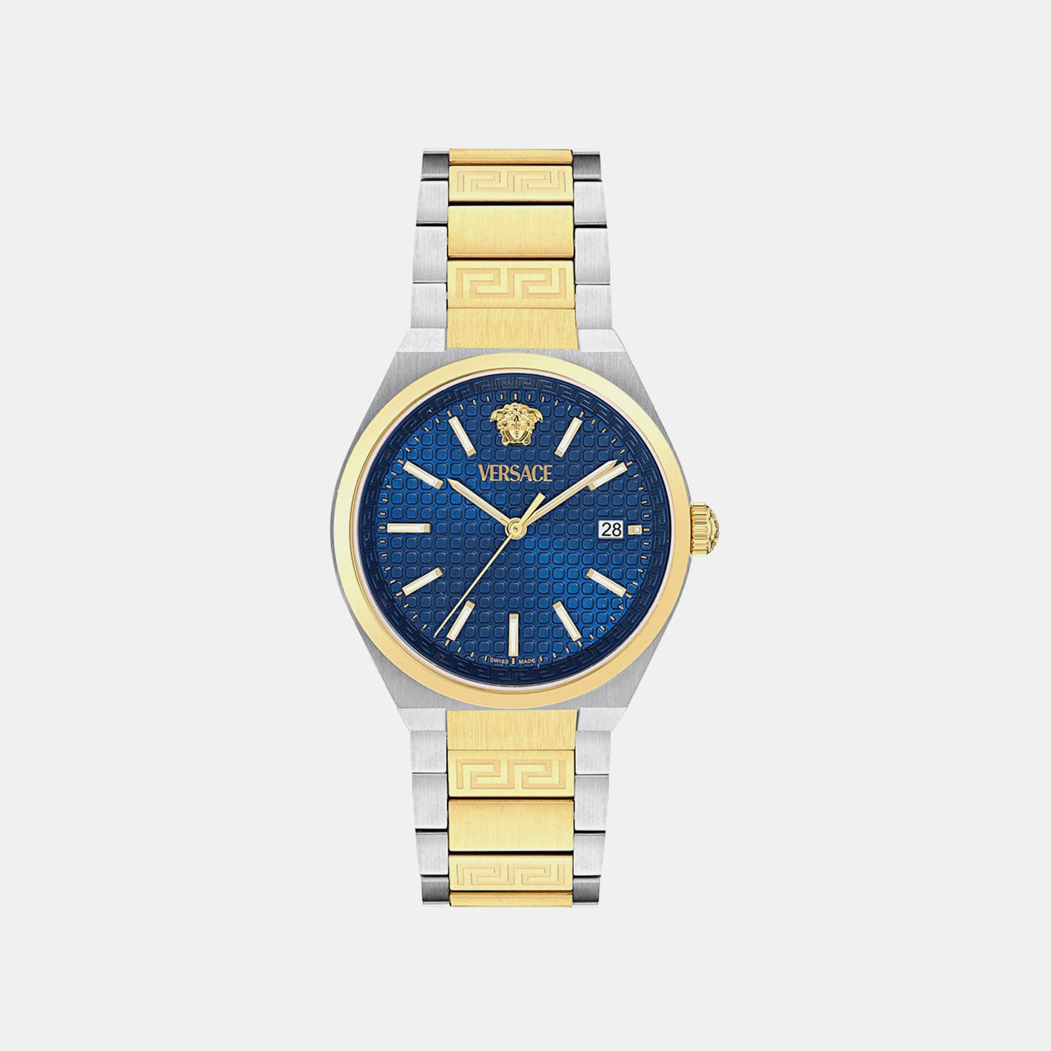 Men Quartz Blue Dial Analog Stainless Steel Watch VE0F00325