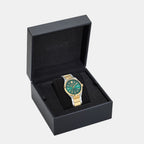 V-Auria Men Quartz Green Dial Analog Stainless Steel Watch VE0F00425