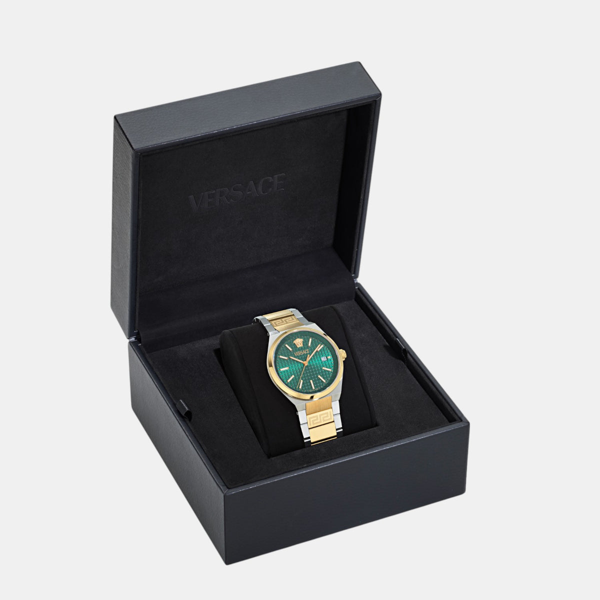 V-Auria Men Quartz Green Dial Analog Stainless Steel Watch VE0F00425