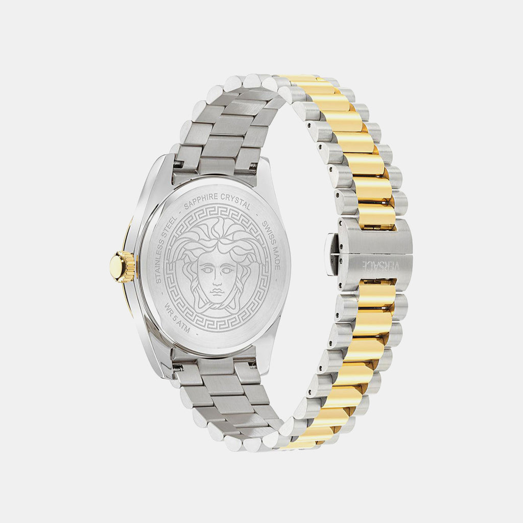 Men Quartz Green Dial Analog Stainless Steel Watch VE0G00425