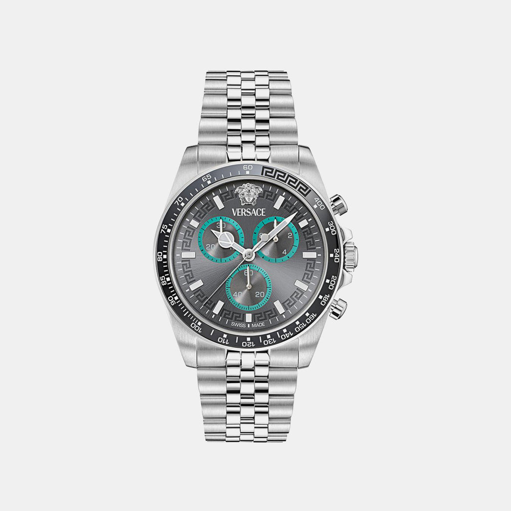 Men Quartz Grey Dial Chronograph Stainless Steel Watch VE0H00325