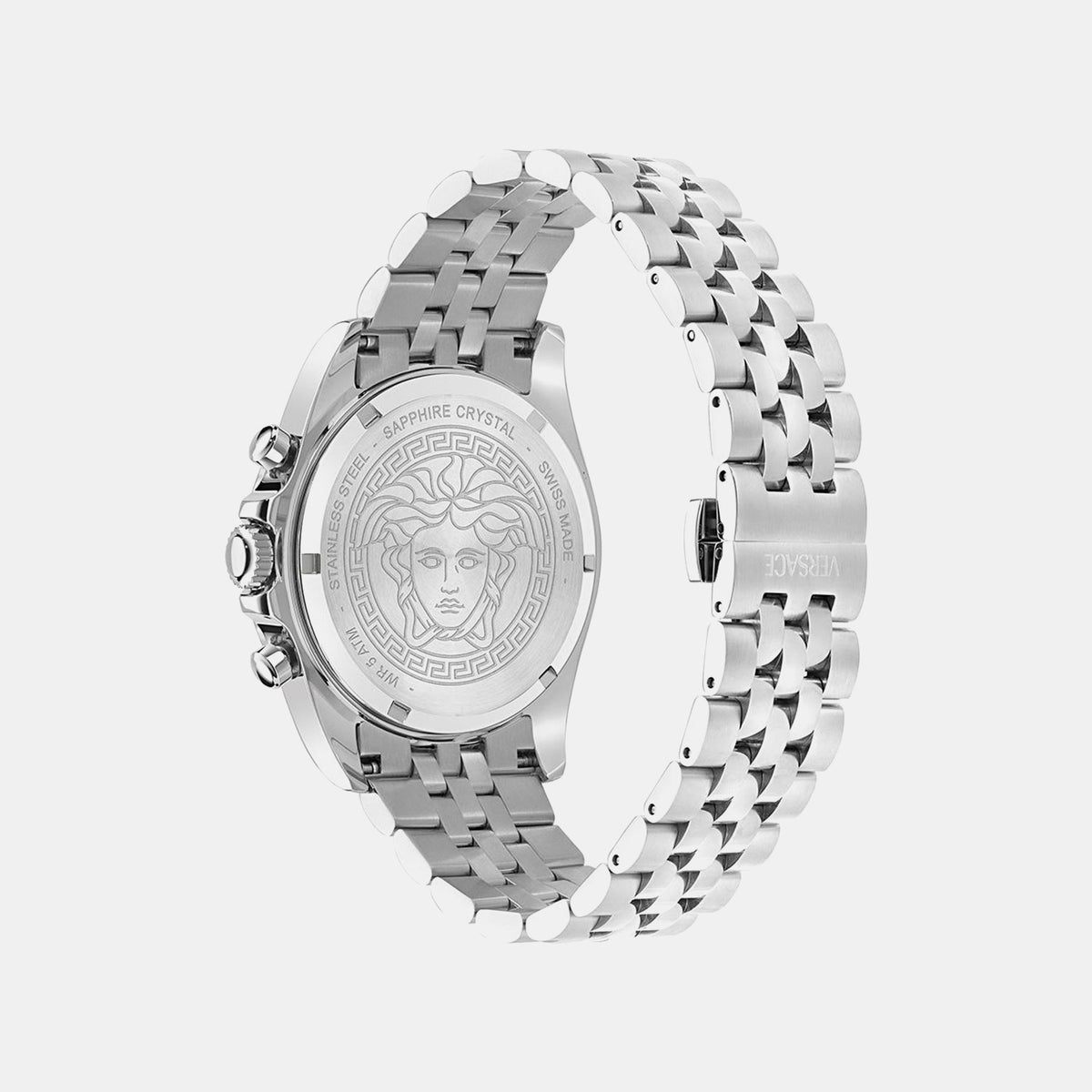 Greca Chr Wave (Wc-0H) Men Quartz Grey Dial Chronograph Stainless Steel Watch VE0H00325