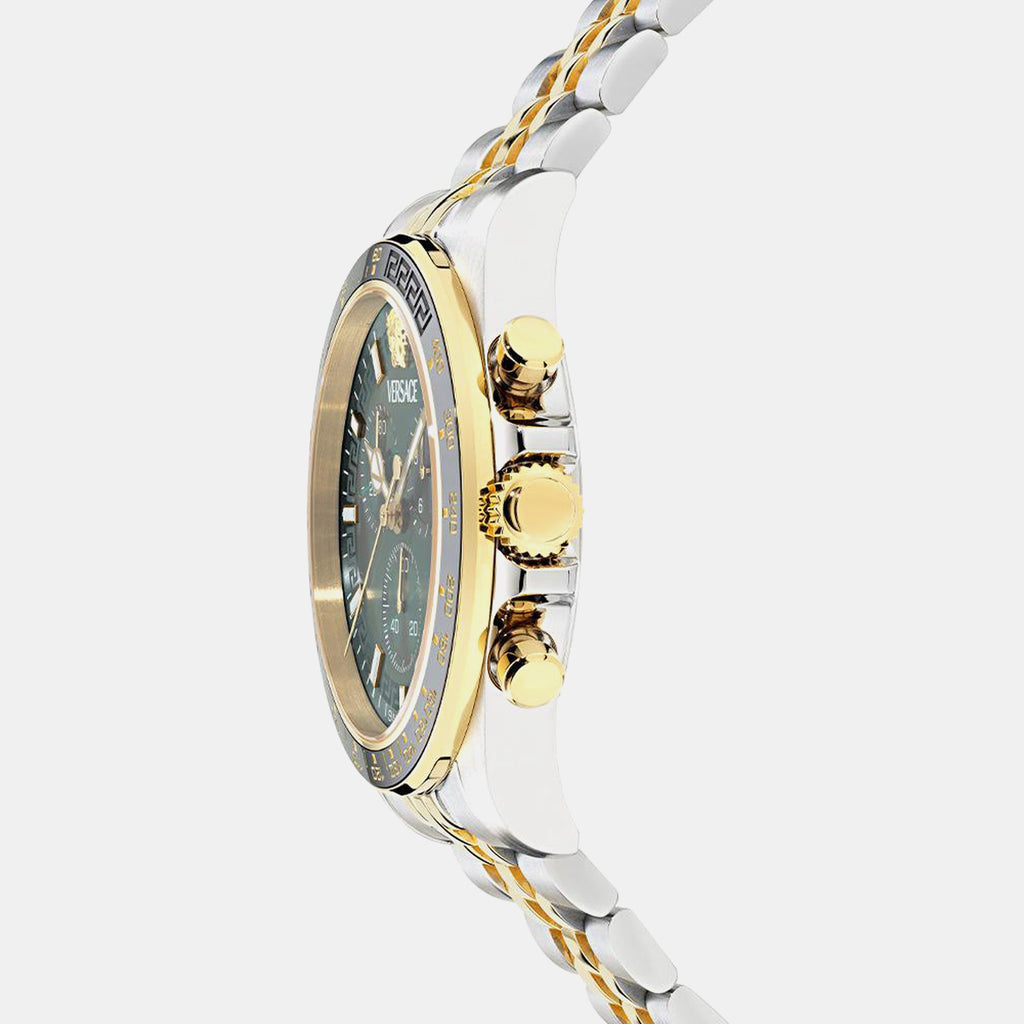 Greca Chr Wave (Wc-0H) Men Quartz Green Dial Chronograph Stainless Steel Watch VE0H00425