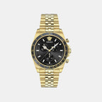 Men Quartz Black Dial Chronograph Stainless Steel Watch VE0H00525