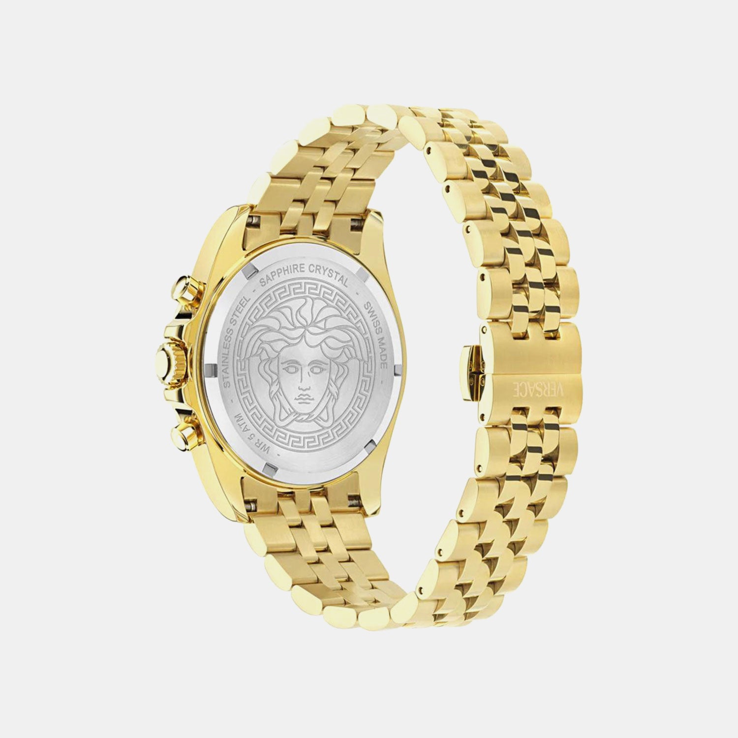 Men Quartz Black Dial Chronograph Stainless Steel Watch VE0H00525