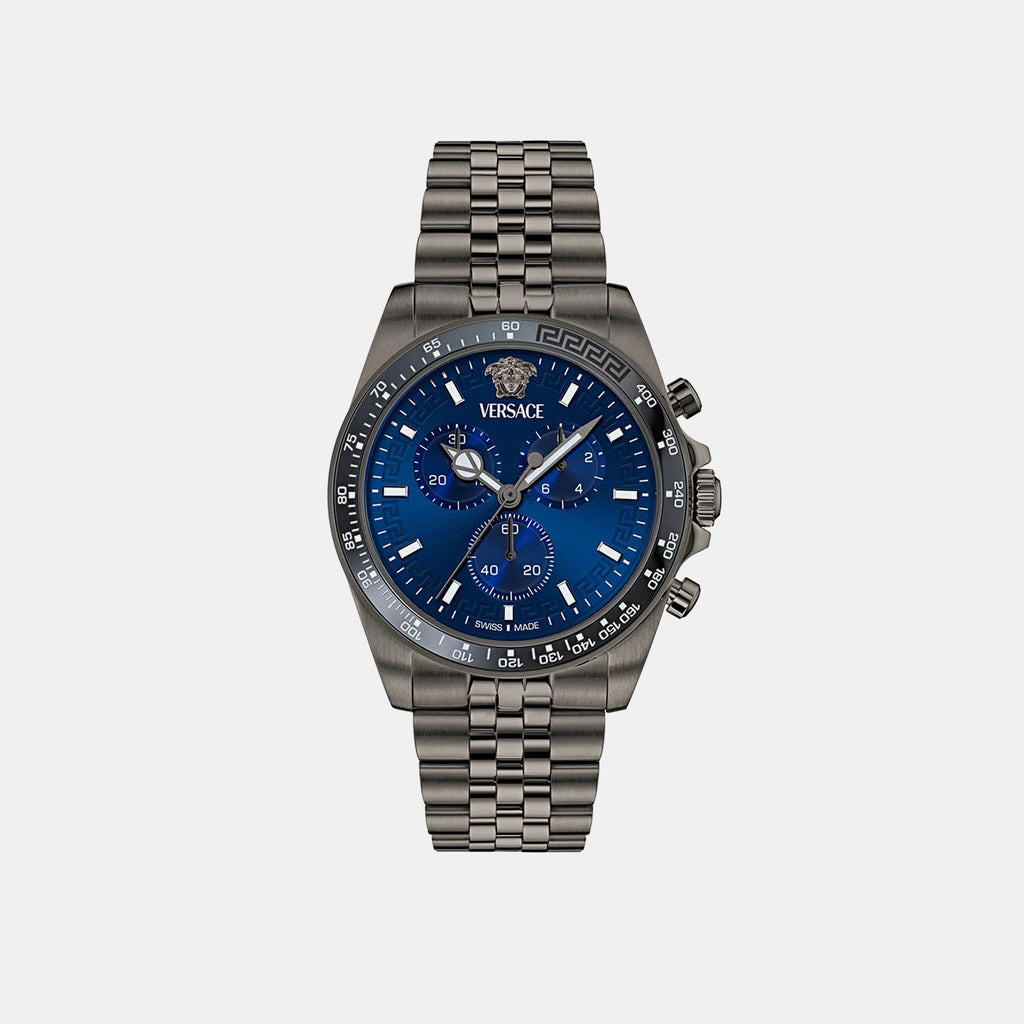 Men Quartz Blue Dial Chronograph Stainless Steel Watch VE0H00625