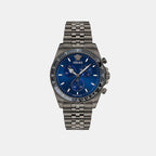 Men Quartz Blue Dial Chronograph Stainless Steel Watch VE0H00625
