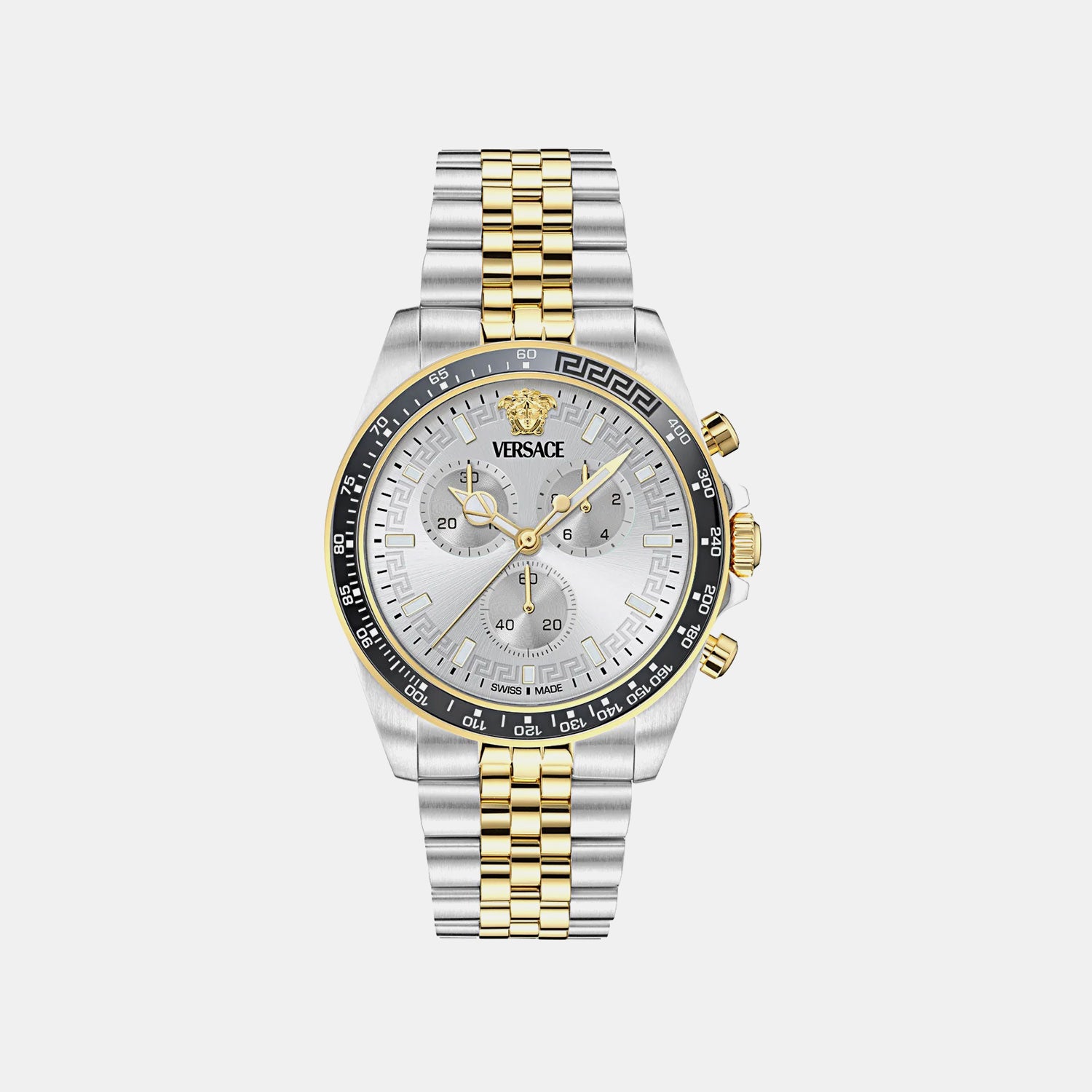 Men Quartz Silver White Dial Chronograph Stainless Steel Watch VE0H00725