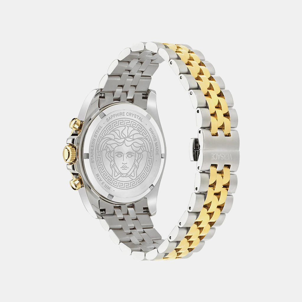 Men Quartz Silver White Dial Chronograph Stainless Steel Watch VE0H00725