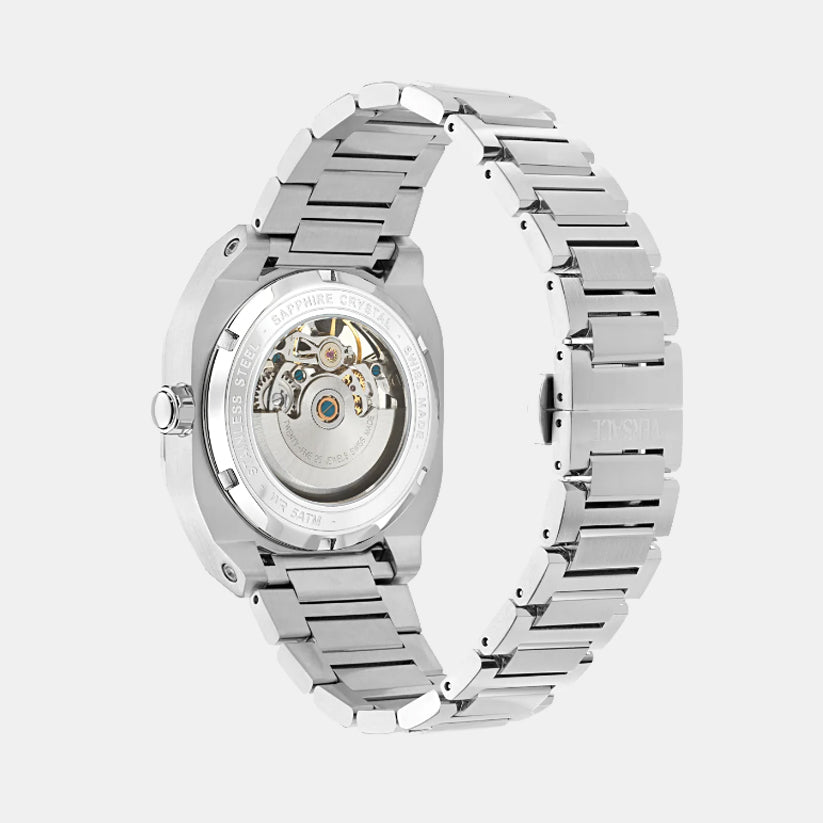 Men V-Contempo GMT Blue Dial Analog Stainless Steel Watch VE0I00225